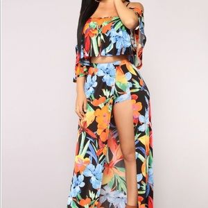 Fashion nova 2 piece skirt set